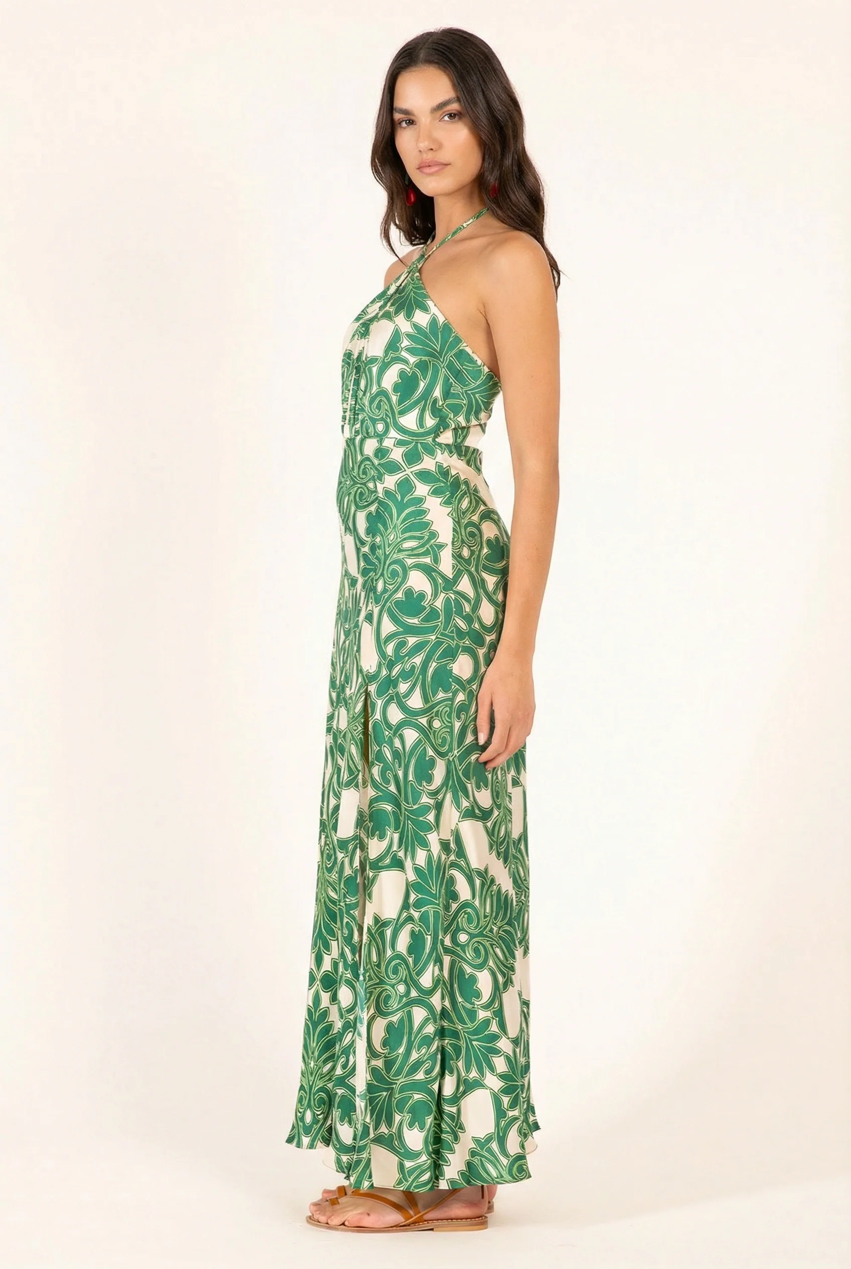 Long Dress Stella - Green Mantra - Image 3