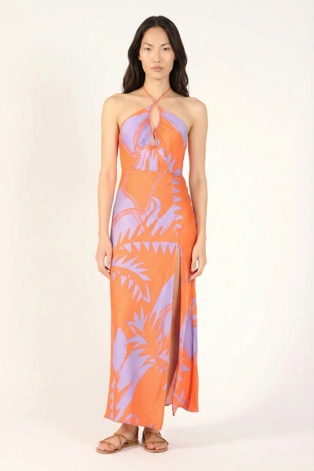 Long Dress Stella - Orange Oasis