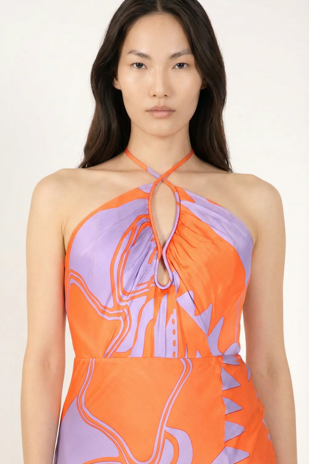 Long Dress Stella - Orange Oasis - Image 3
