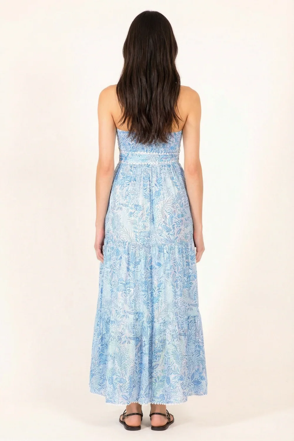 Long Dress Thelma - Blue Palmarosa - Image 4