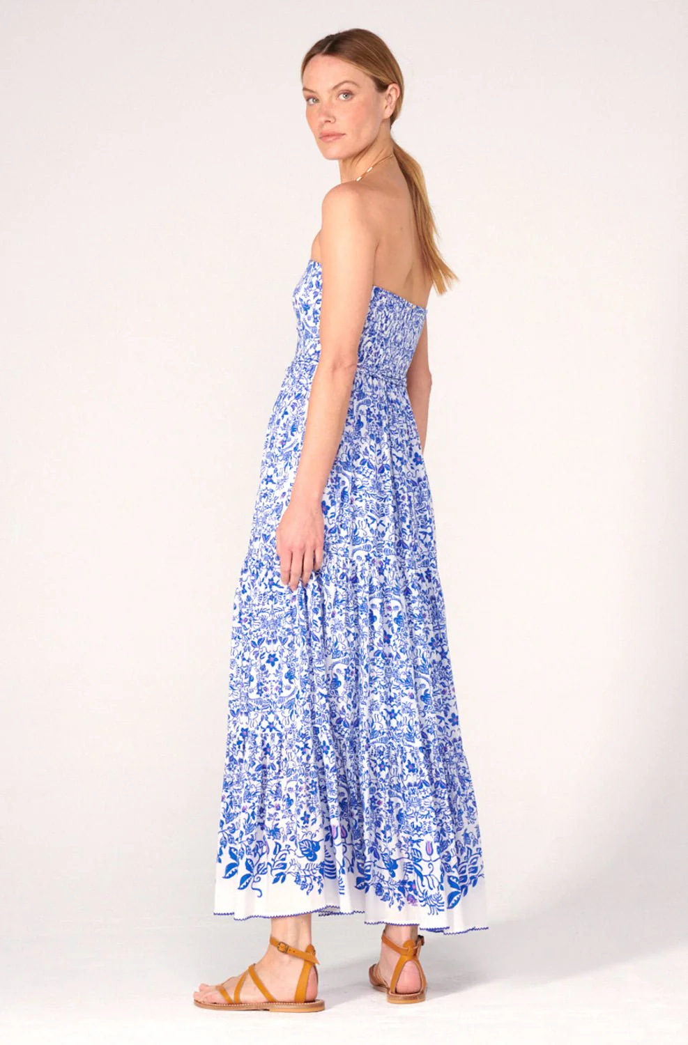 Long Dress Thelma - Blue Tiare - Image 4