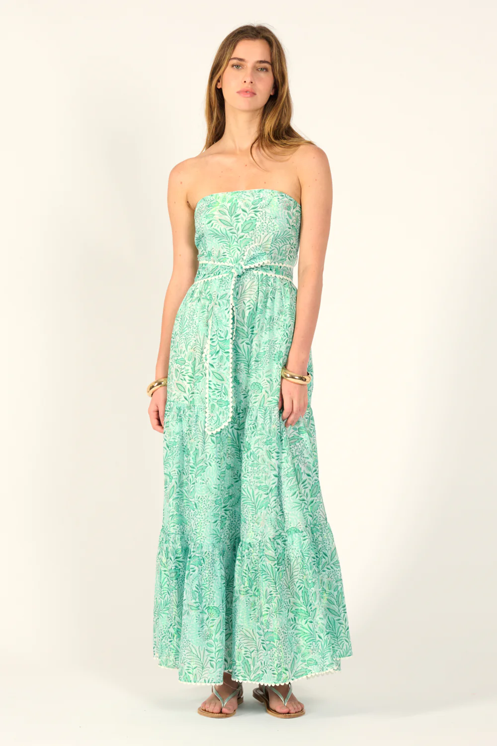 Long Dress Thelma - Green Palmarosa