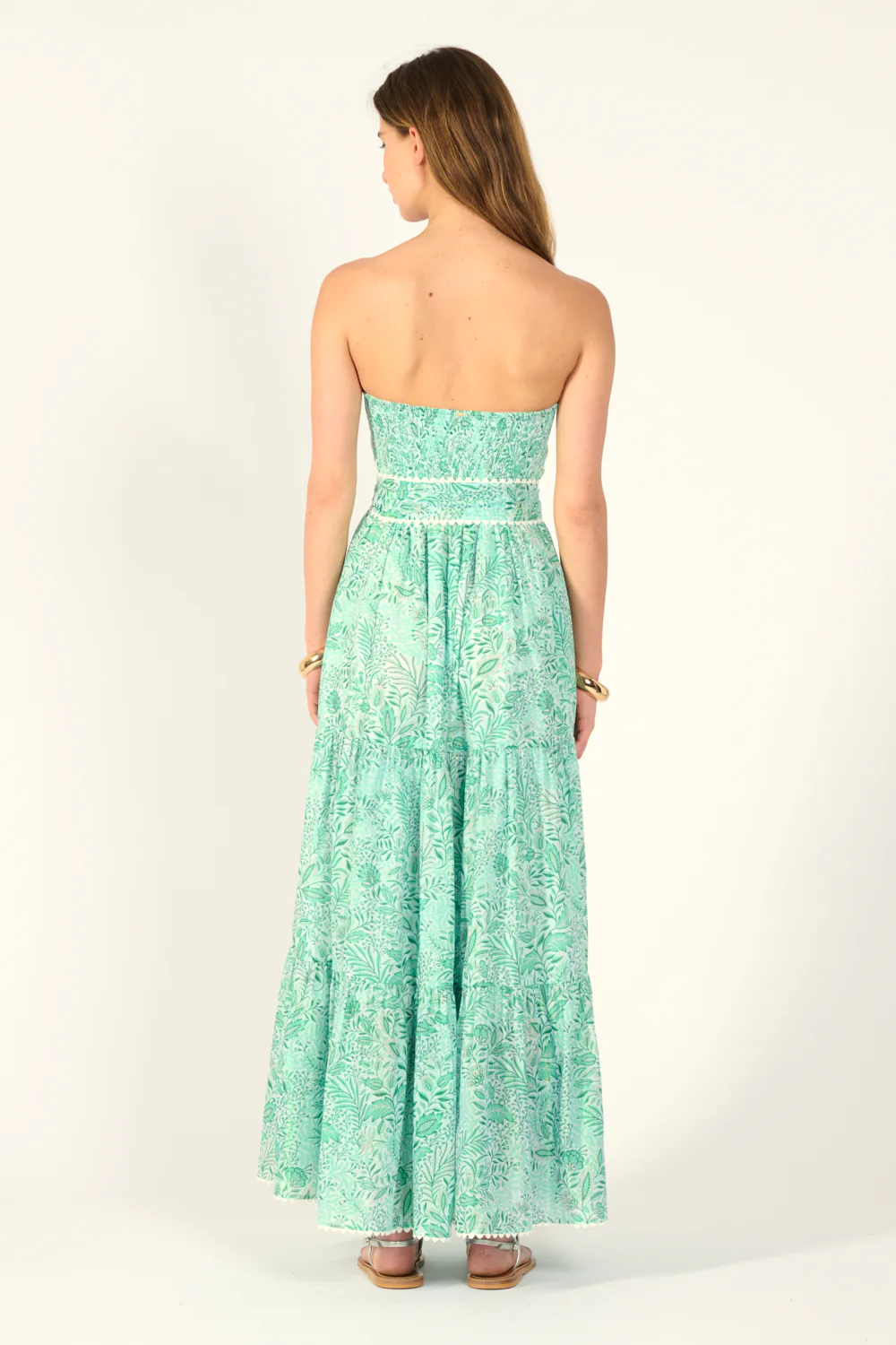 Long Dress Thelma - Green Palmarosa - Image 4