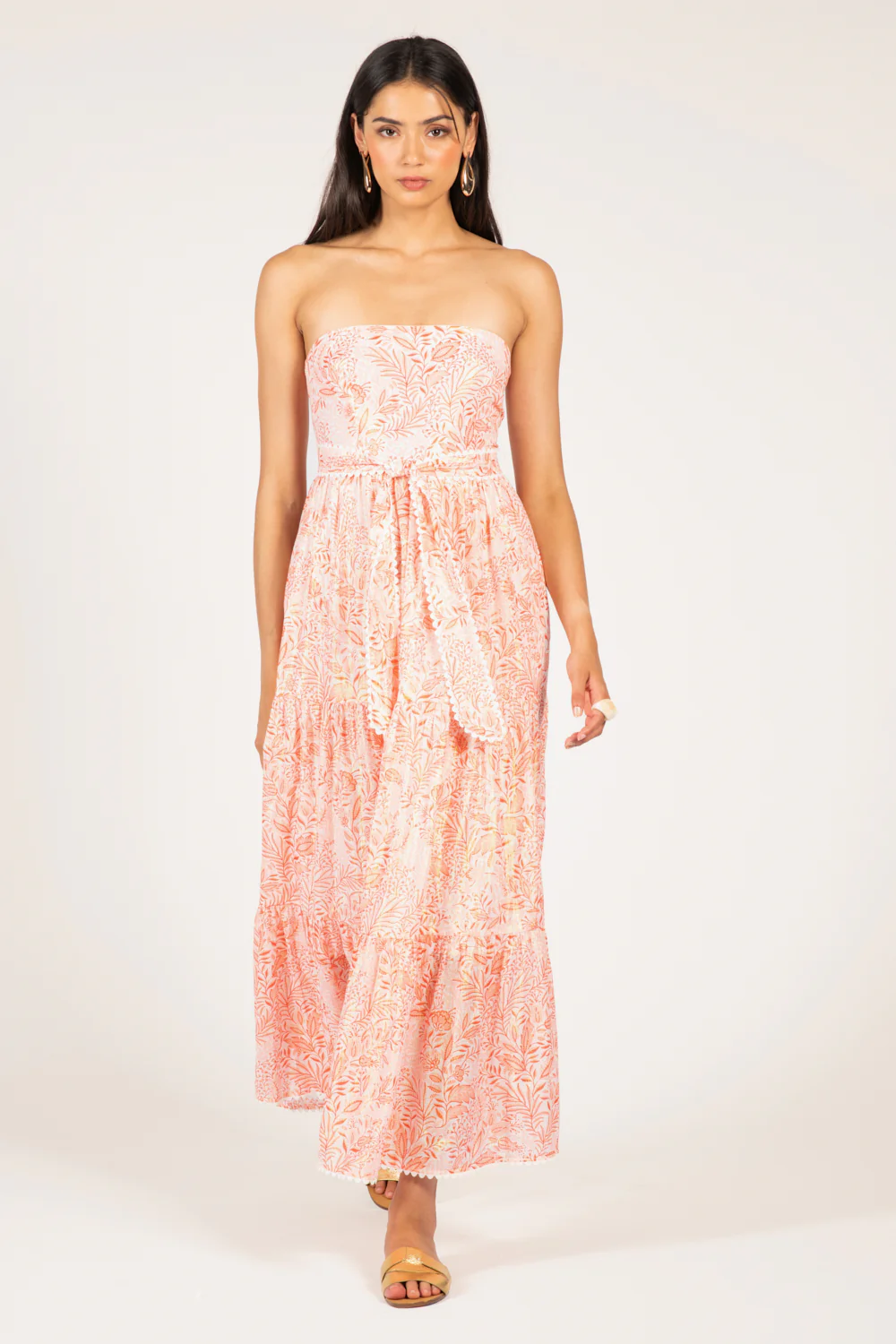 Long Dress Thelma - Orange Palmarosa