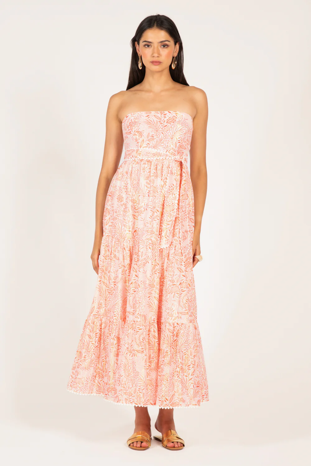 Long Dress Thelma - Orange Palmarosa - Image 3