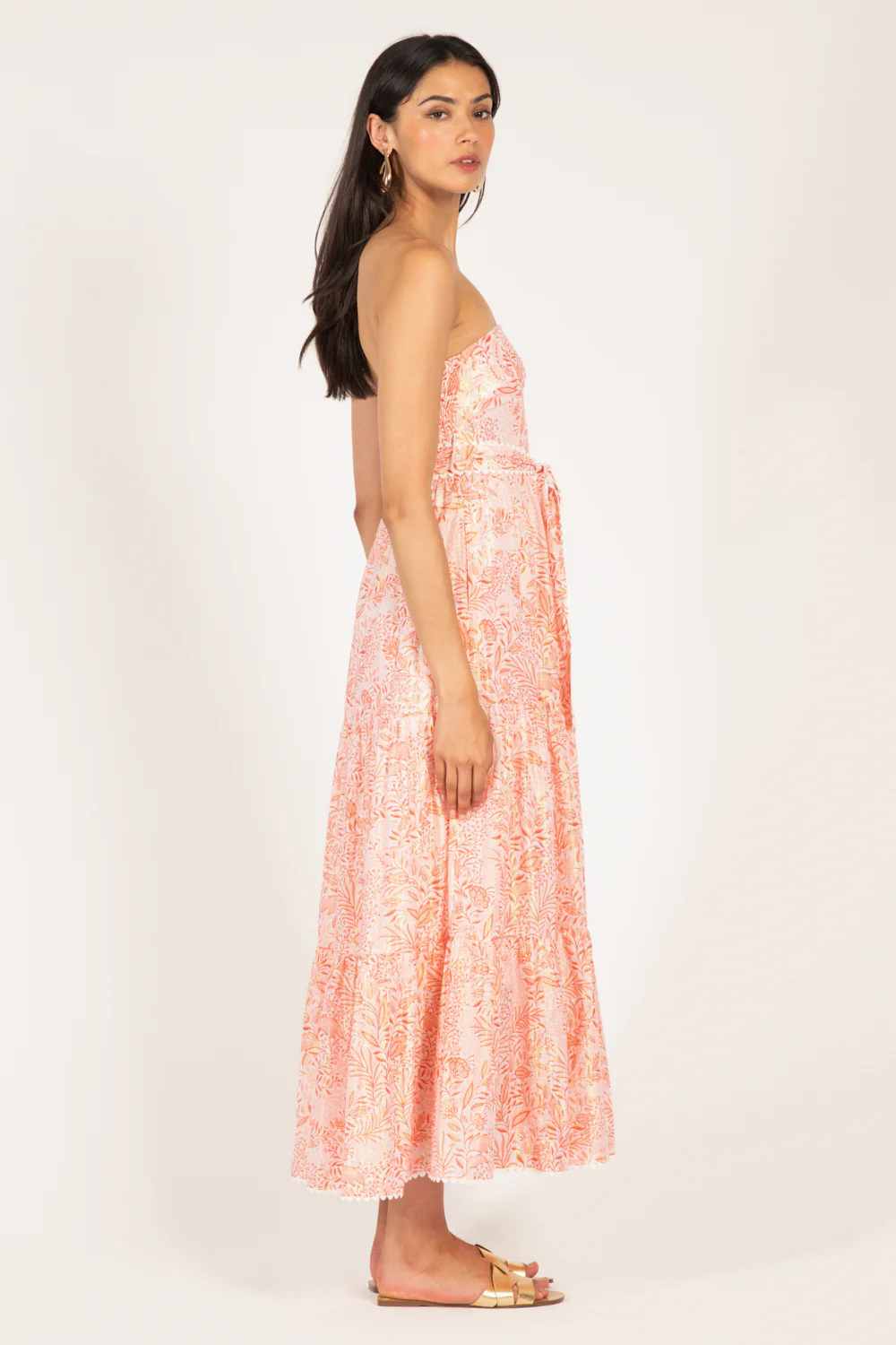 Long Dress Thelma - Orange Palmarosa - Image 5
