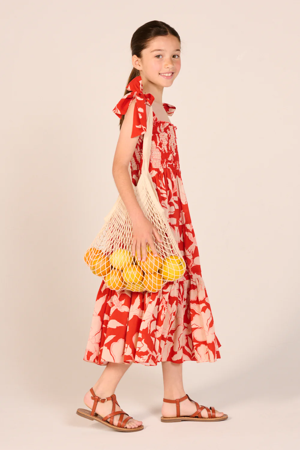 Long Dress Triny for girls - Coral Palm Beach