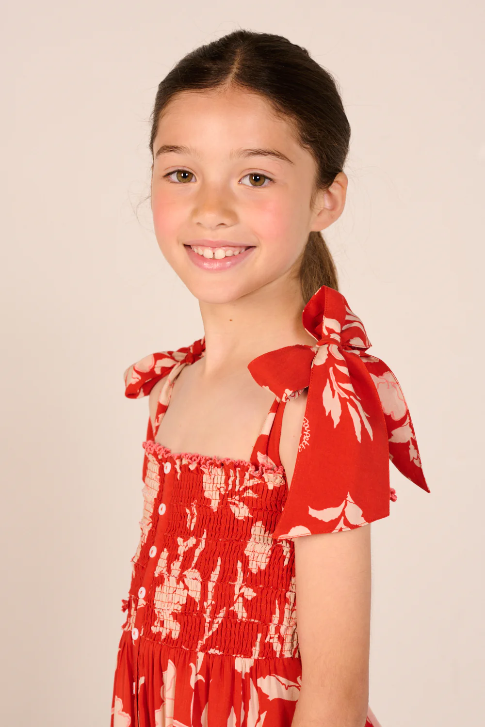 Long Dress Triny for girls - Coral Palm Beach - Image 3