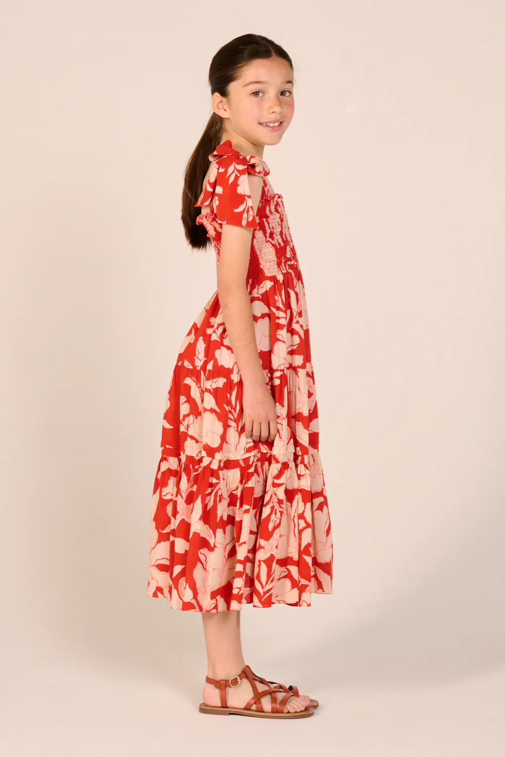 Long Dress Triny for girls - Coral Palm Beach - Image 5