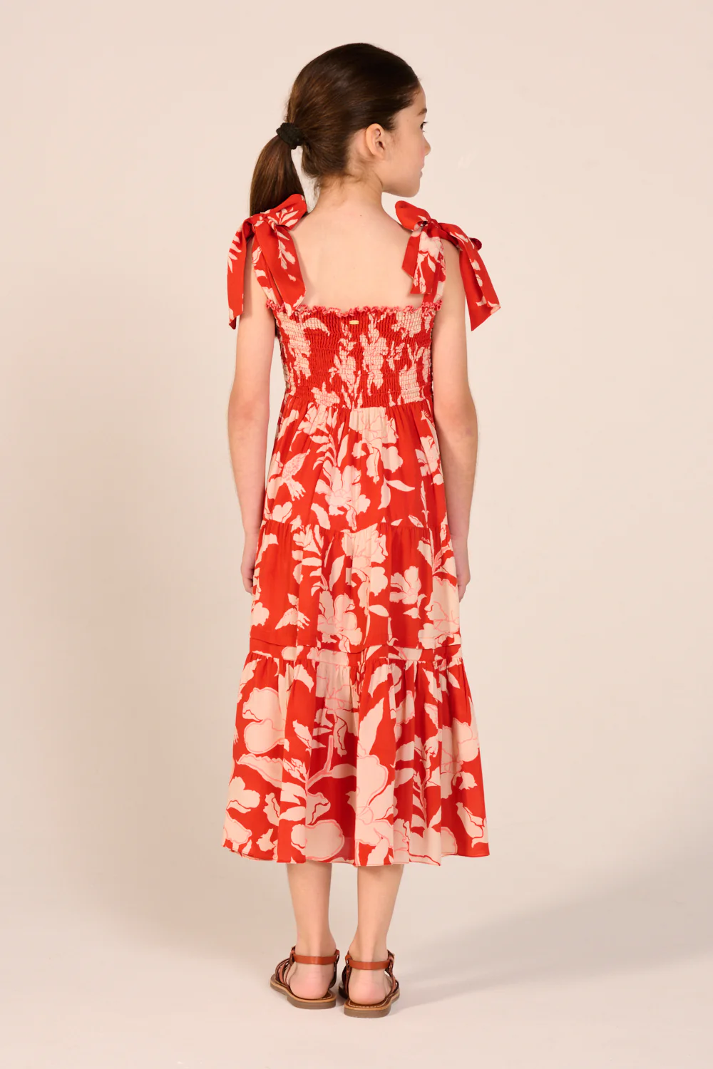 Long Dress Triny for girls - Coral Palm Beach - Image 6