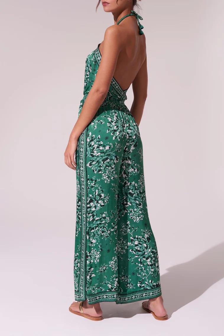 Long Jumpsuit Isabelle - Green Pivoine - Image 3