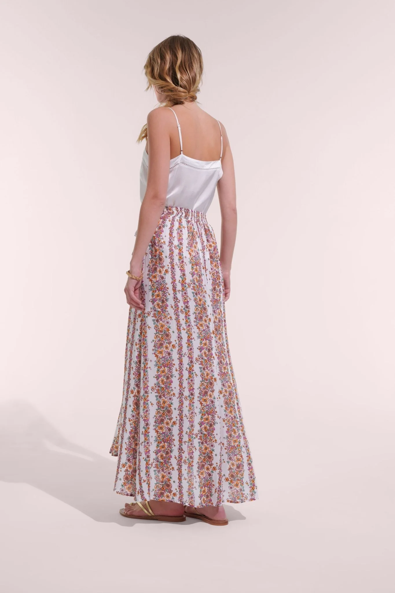 Long Skirt Bilitis - Lavender Waves Flowers - Image 2