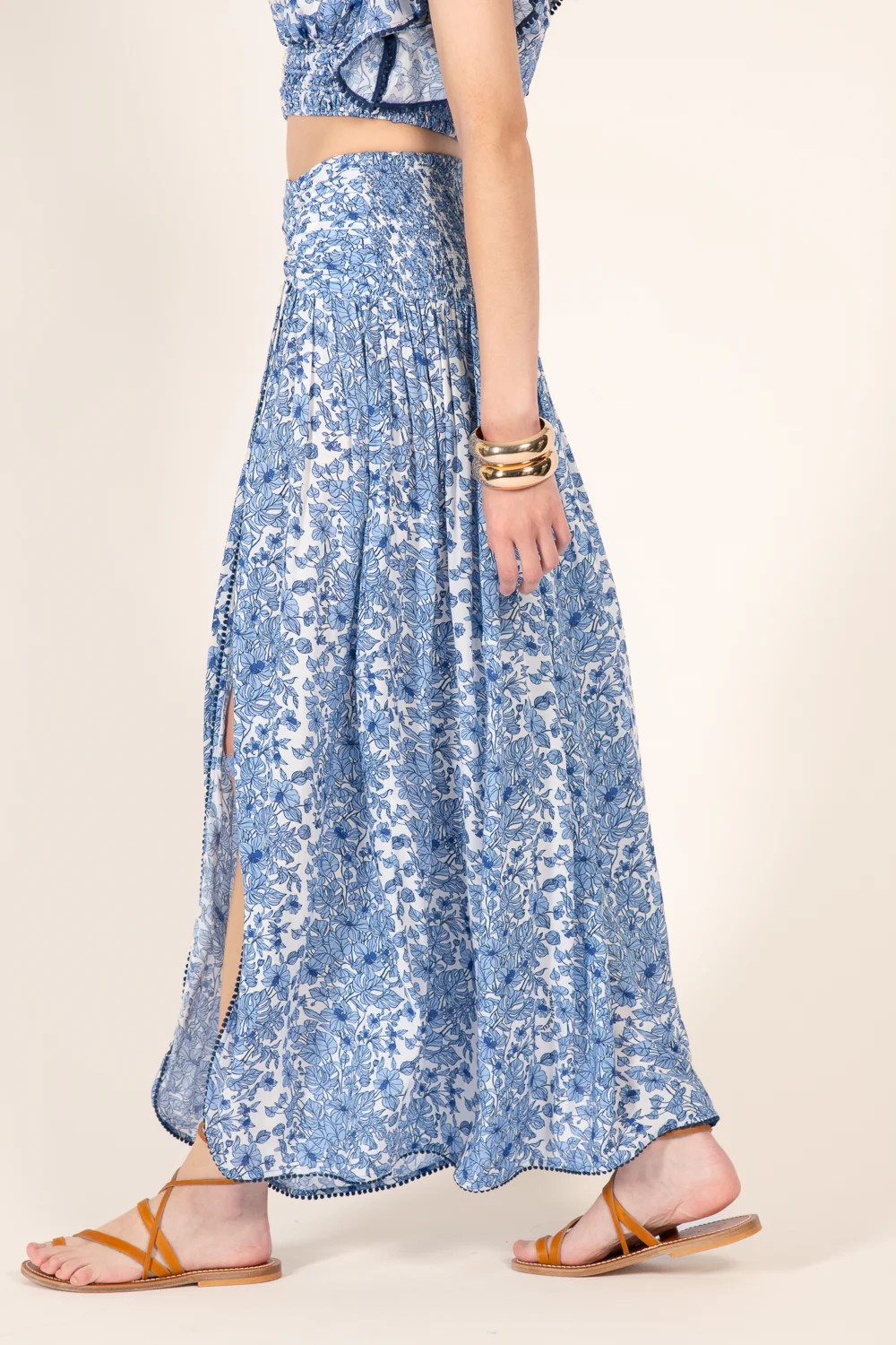 Long Skirt Carla - Blue Aquaflora - Image 4
