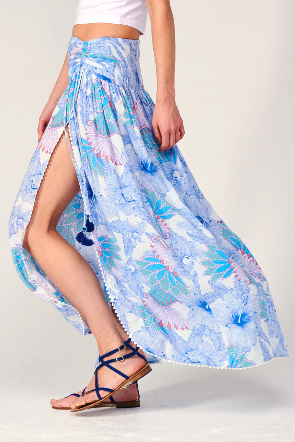 Long Skirt Carla - Blue Padang - Image 5