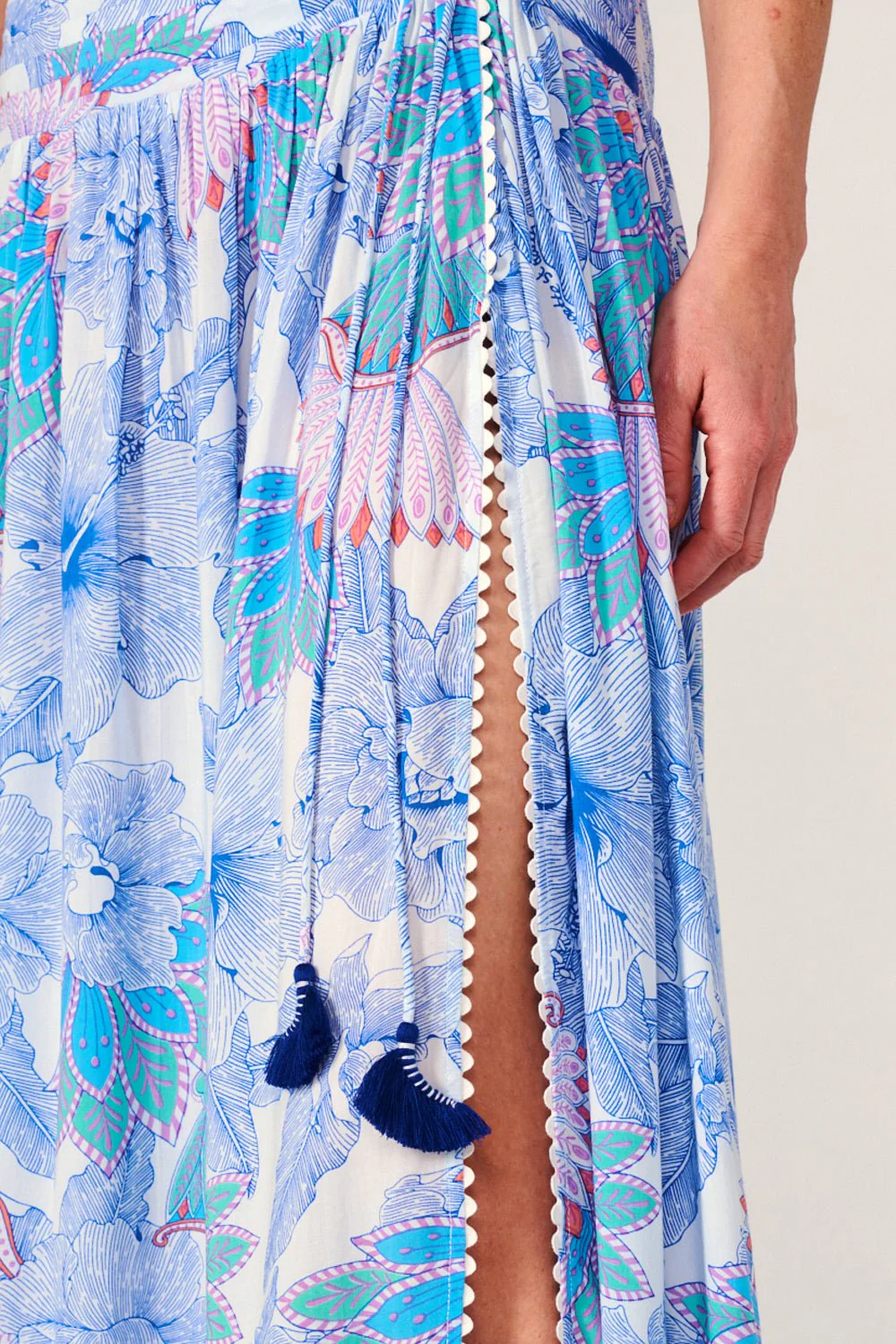 Long Skirt Carla - Blue Padang - Image 6