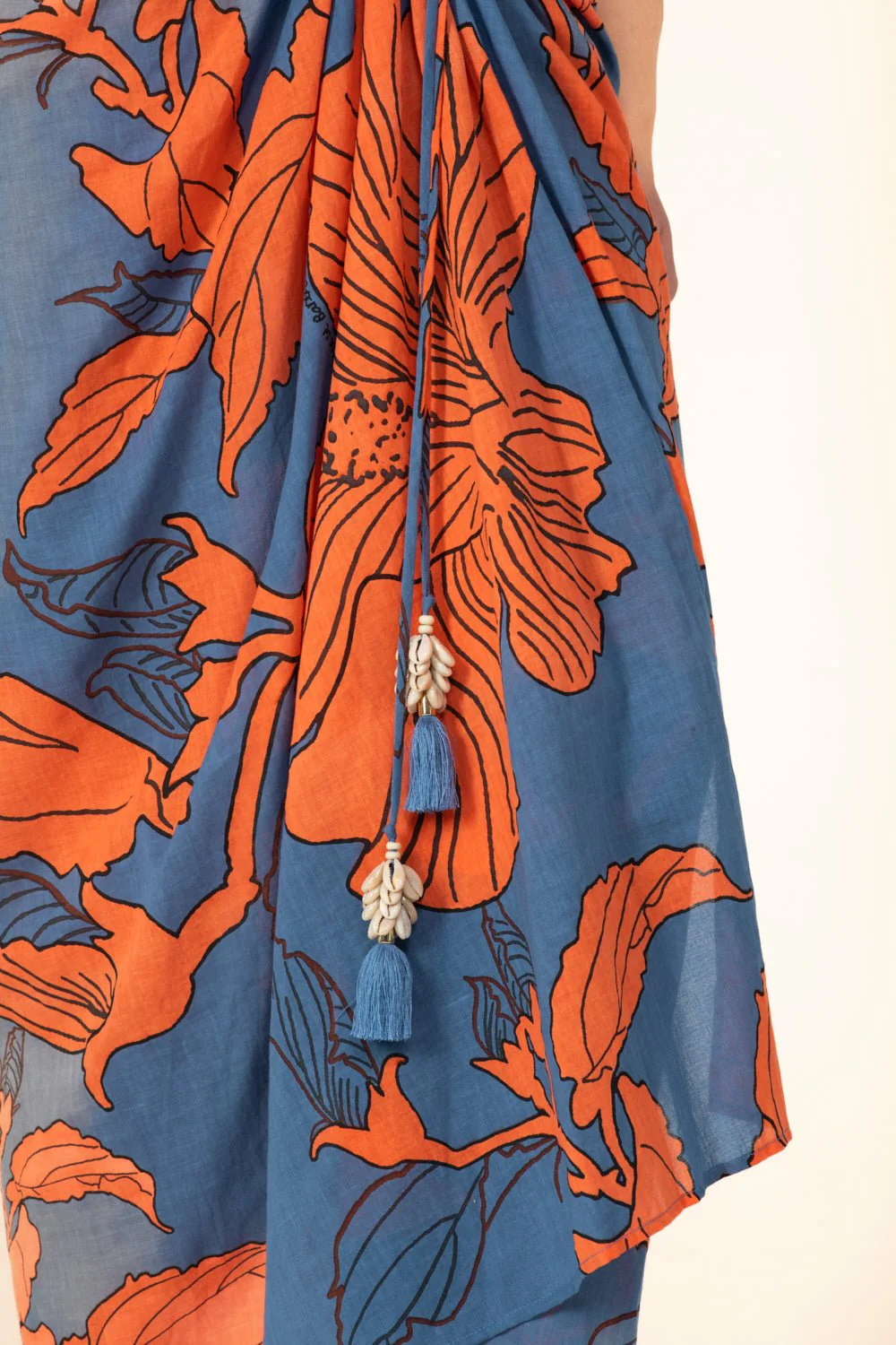 Long Skirt Uma - Blue Hibiscus - Image 5