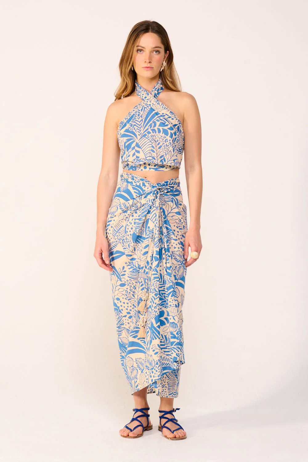 Long Skirt Uma - Blue Toucan - Image 2