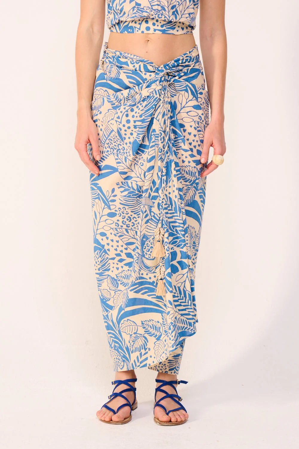 Long Skirt Uma - Blue Toucan - Image 3