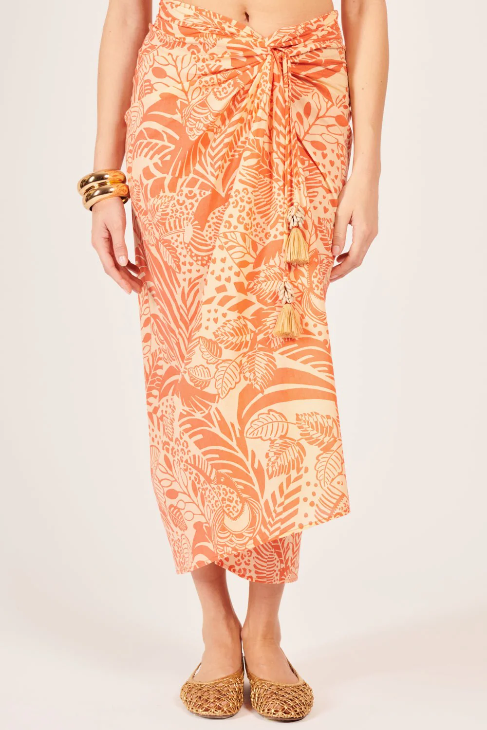 Long Skirt Uma - Orange Toucan - Image 3