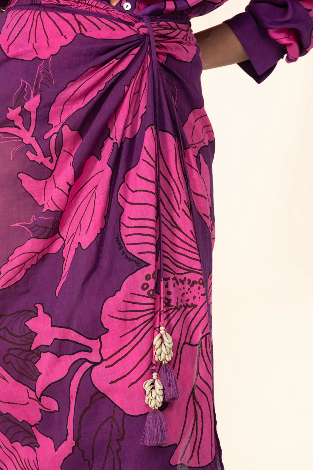 Long Skirt Uma - Purple Hibiscus - Image 7