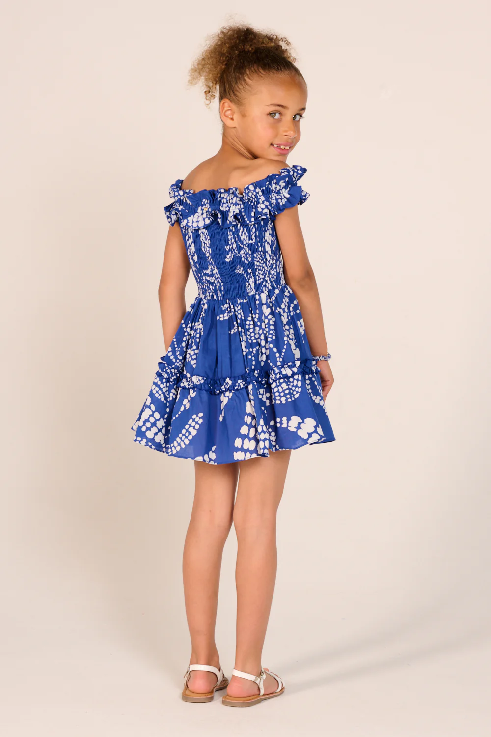 Mini Dress Amber for girls - Blue Austral - Image 3