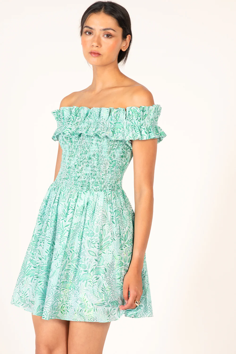Mini Dress Amber - Green Palmarosa - Image 2
