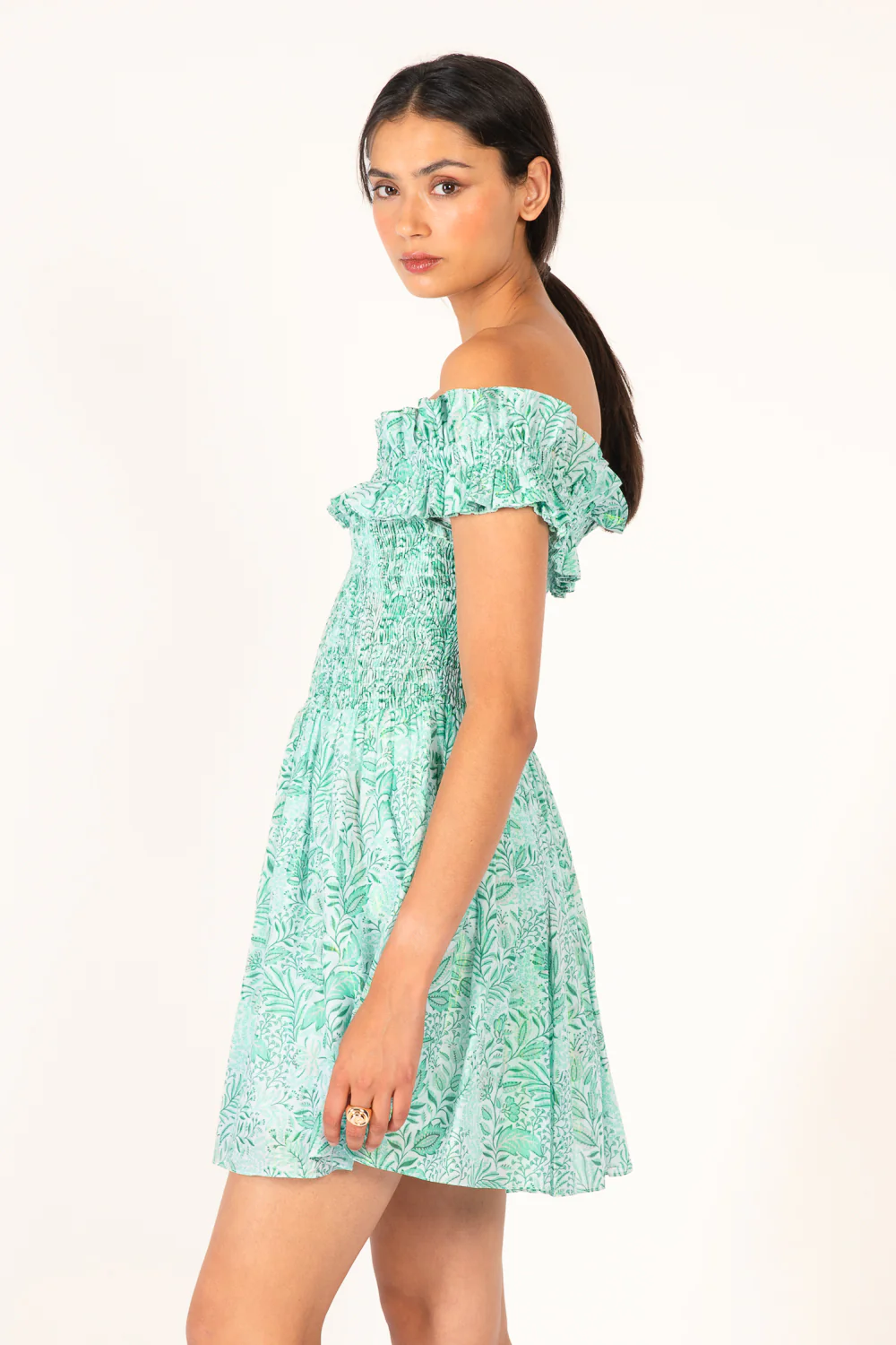 Mini Dress Amber - Green Palmarosa - Image 5