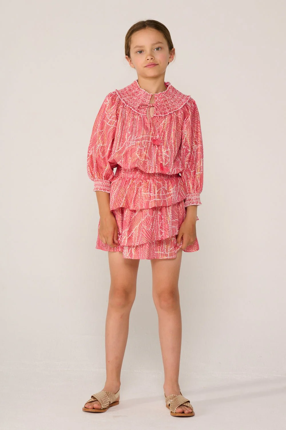 Mini Dress Anna for girls - Pink Akoya - Image 3