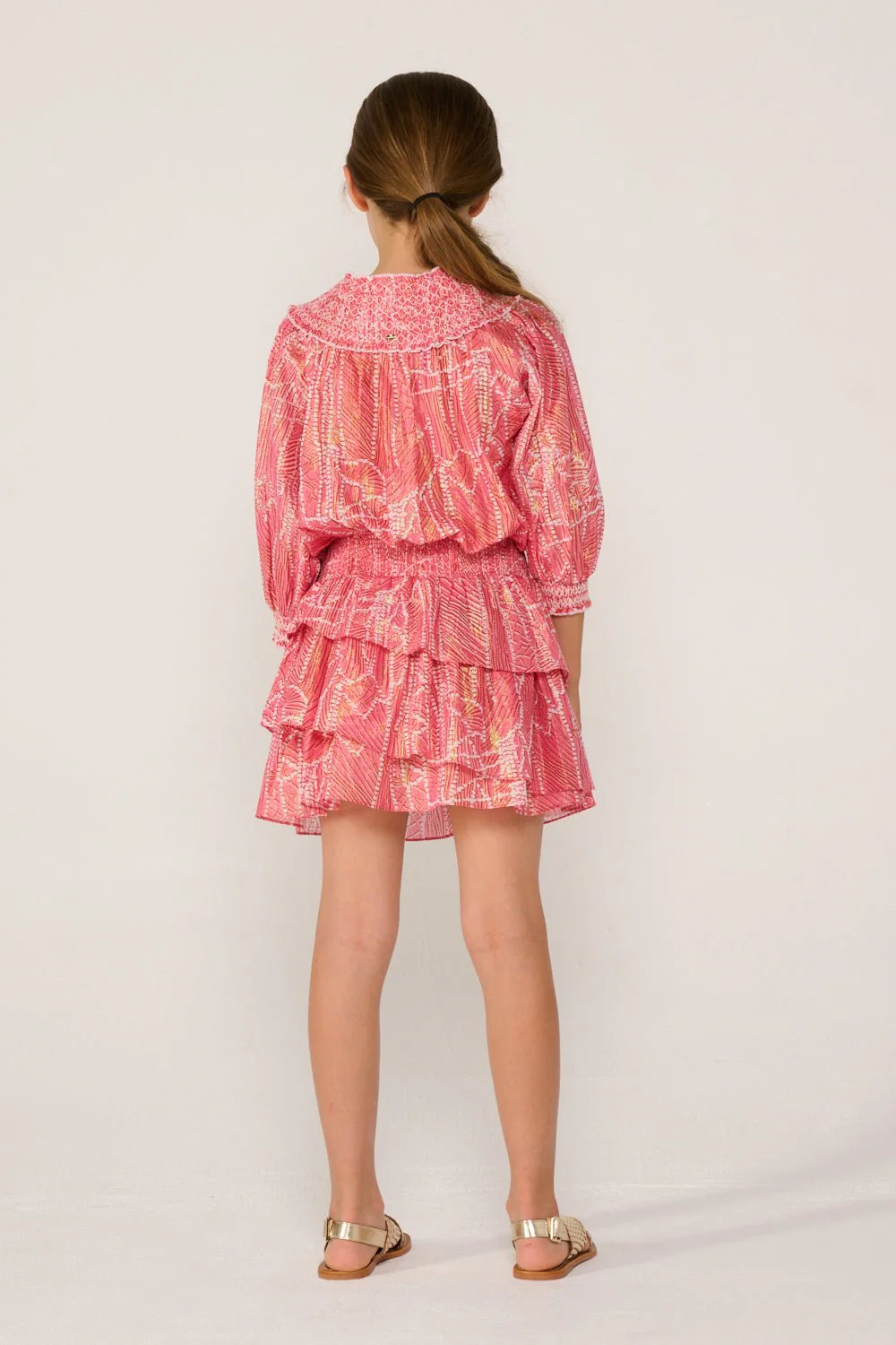 Mini Dress Anna for girls - Pink Akoya - Image 6