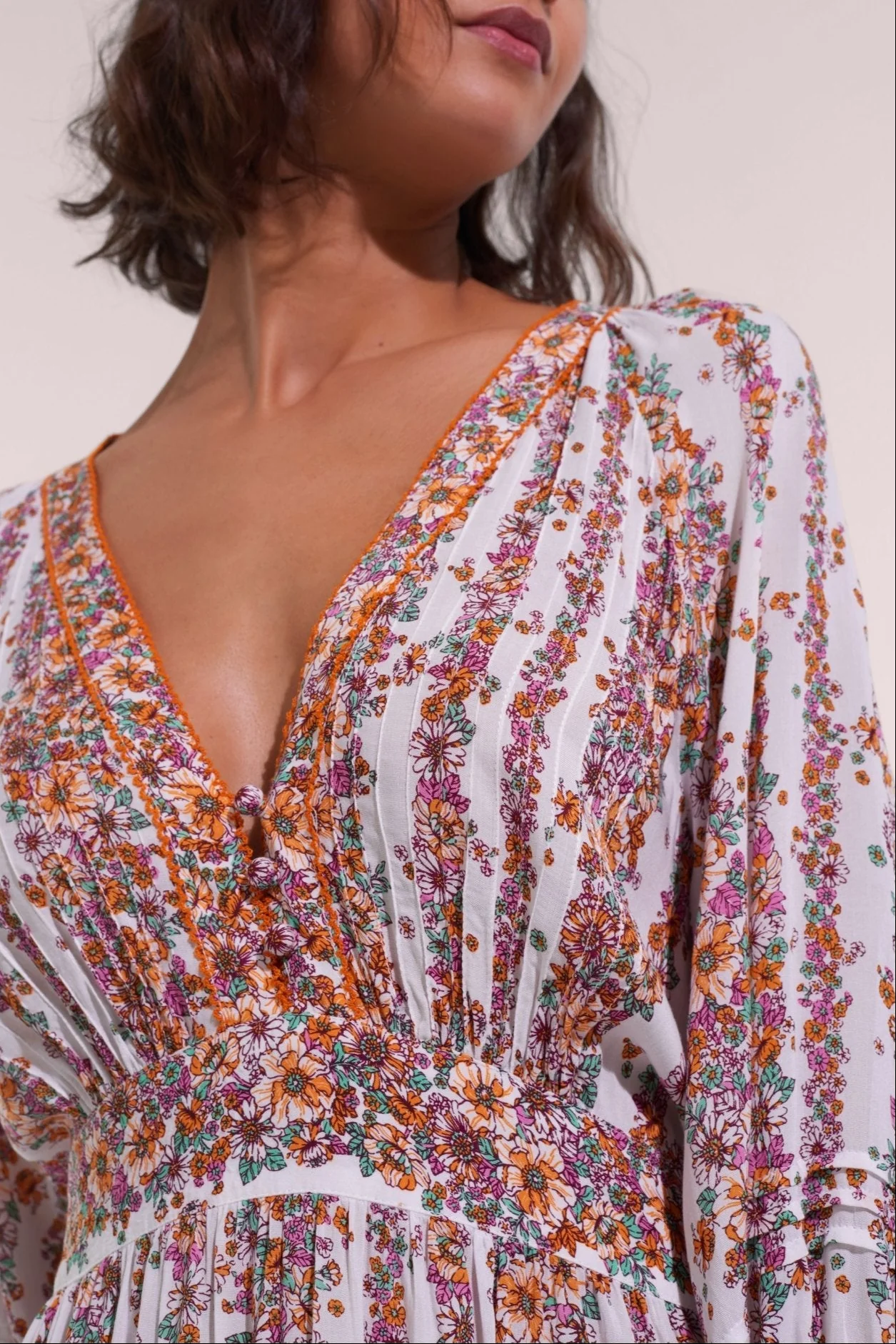 Mini Dress Bera - Lavender Waves Flowers - Image 2