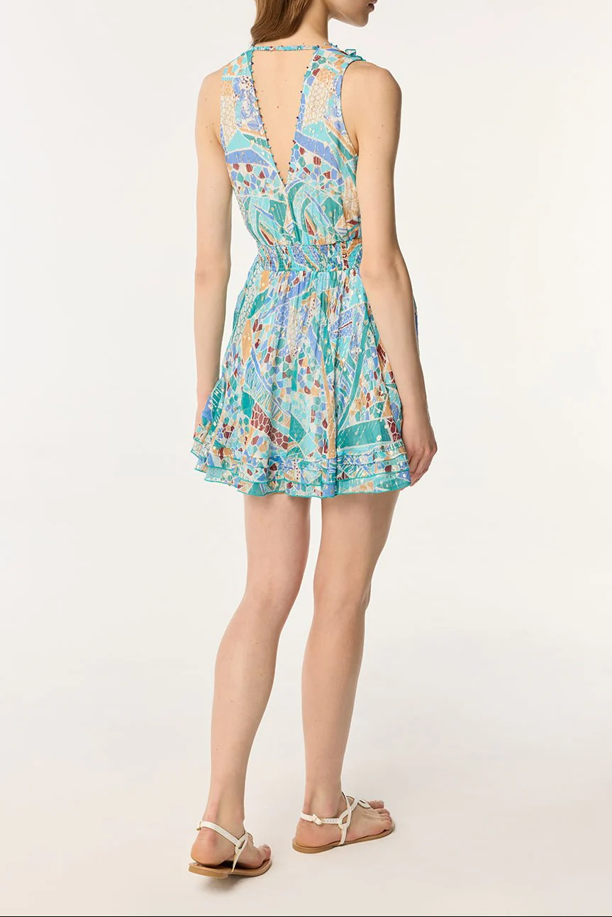 Mini Dress Bessie - Blue Mosaic - Image 3
