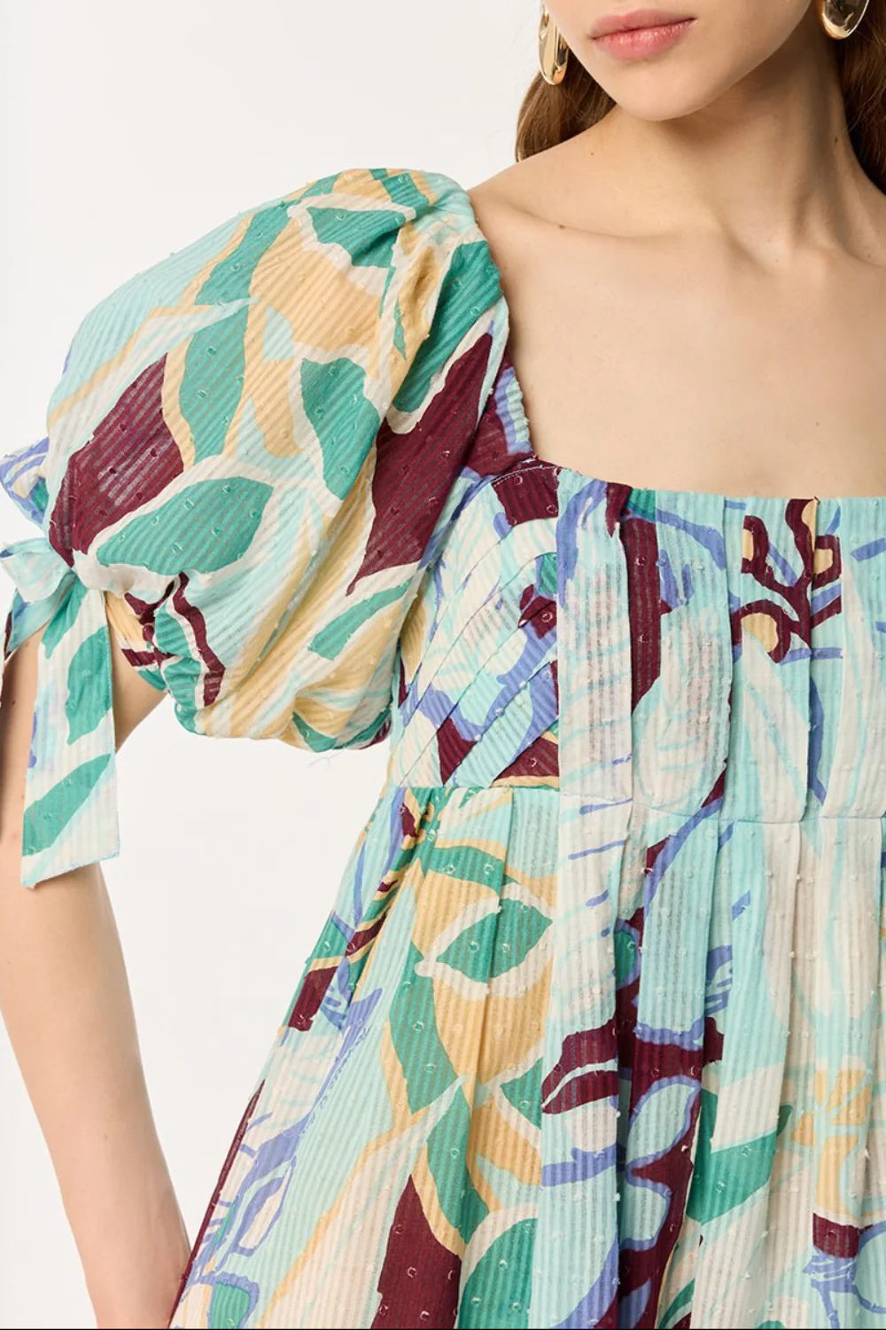 Mini Dress Catalina - Aqua Macro Lilium - Image 4