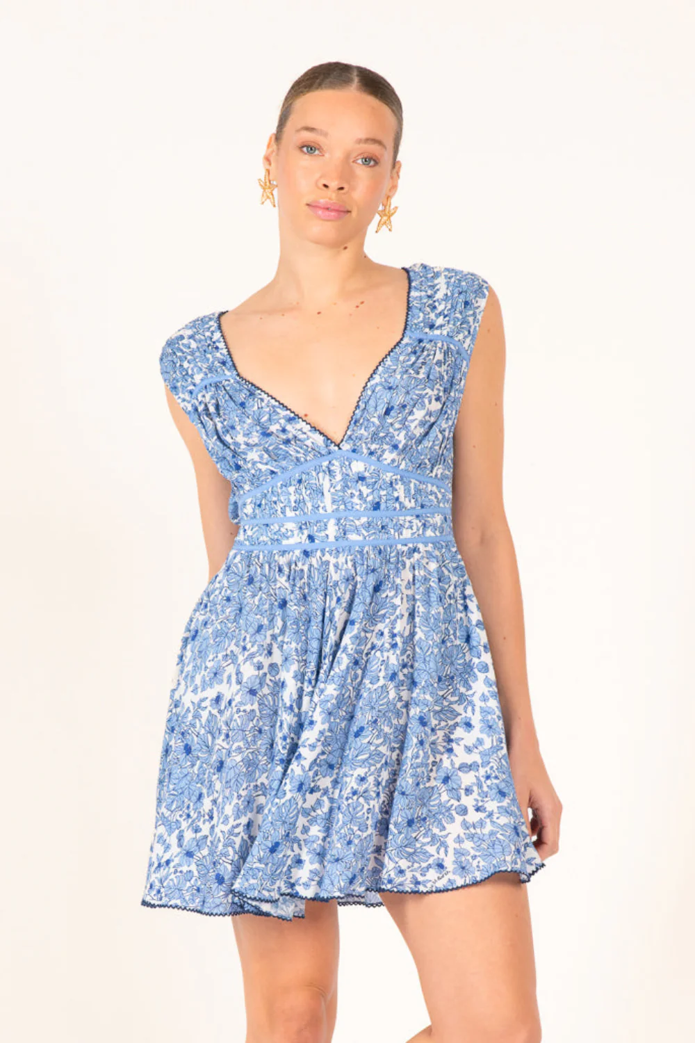 Mini Dress Ciao - Blue Aquaflora