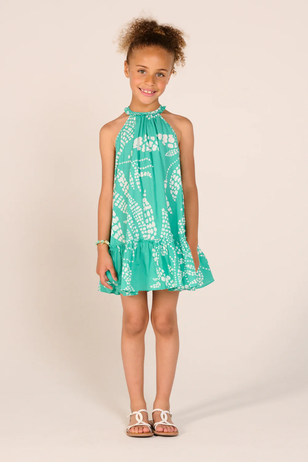 Mini Dress Cleo for girls - Mint Austral