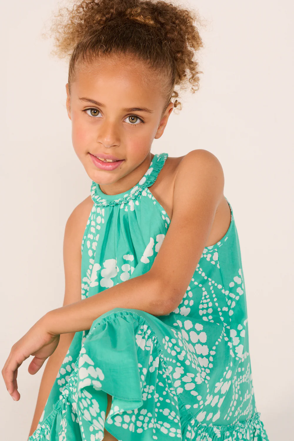 Mini Dress Cleo for girls - Mint Austral - Image 2