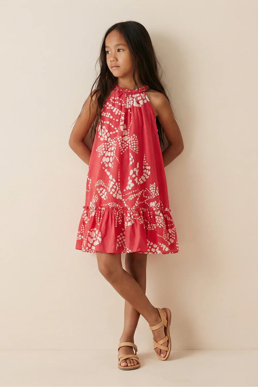 Mini Dress Cleo for girls - Pink Austral