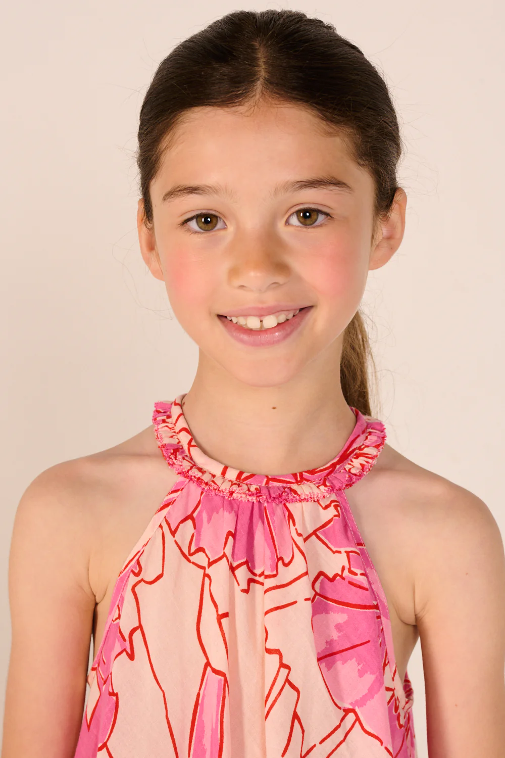 Mini Dress Cleo for girls - Pink Petal - Image 2