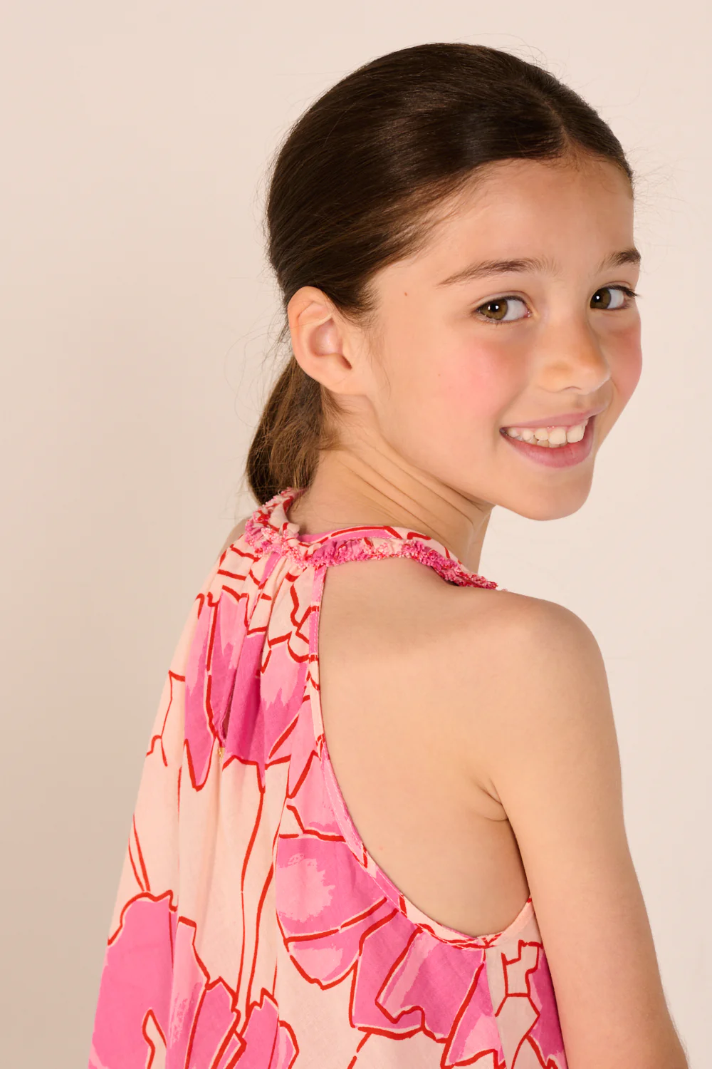 Mini Dress Cleo for girls - Pink Petal - Image 4