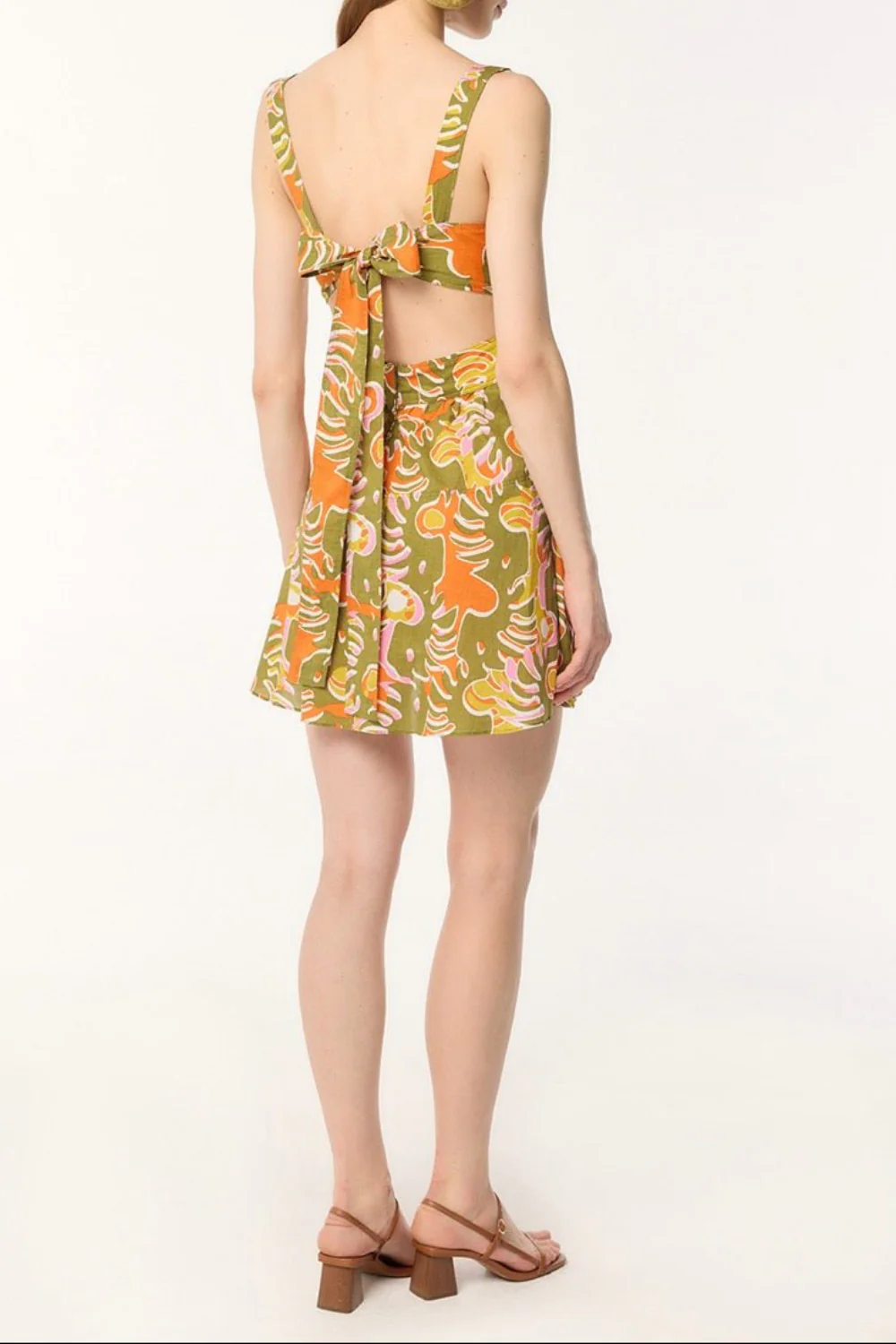 Mini Dress Coco - Green Geo Afro - Image 3