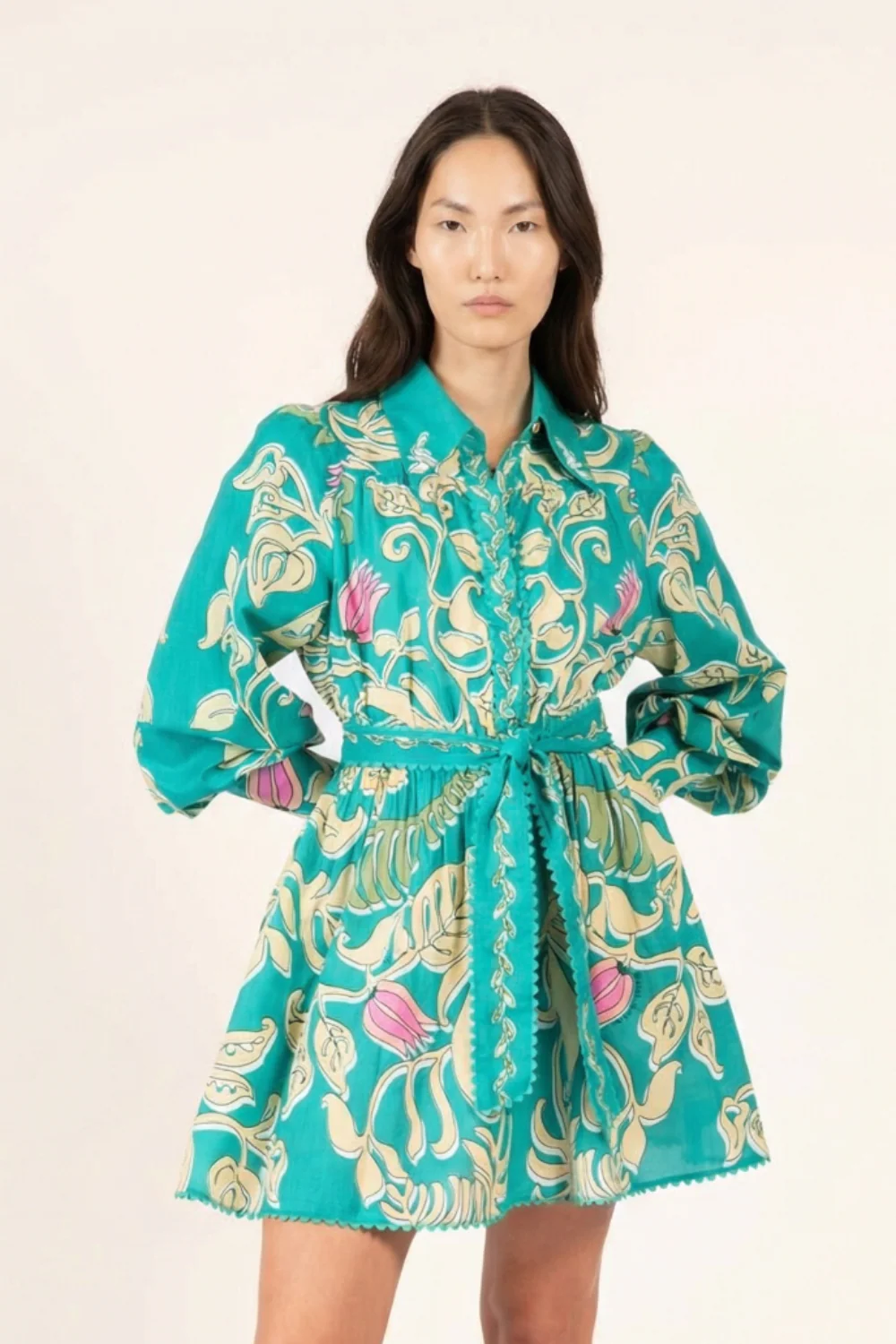 Mini Dress Conti - Turquoise Ritual