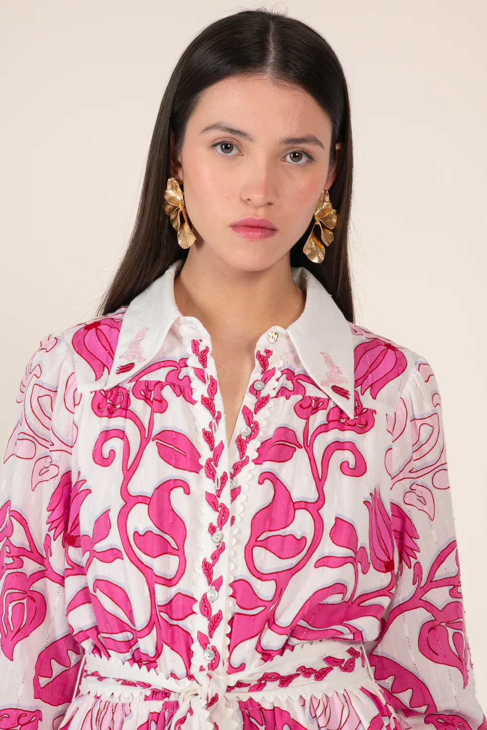 Mini Dress Conti - White Pink Ritual - Image 5