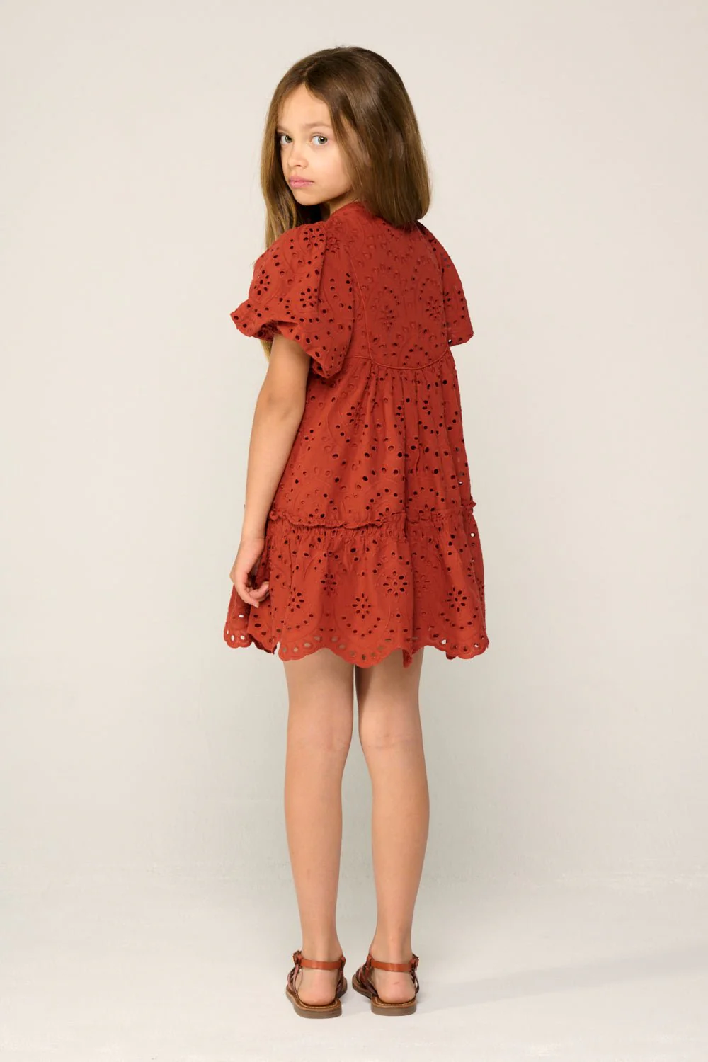 Mini Dress Cruz for girls - Paprika - Image 5