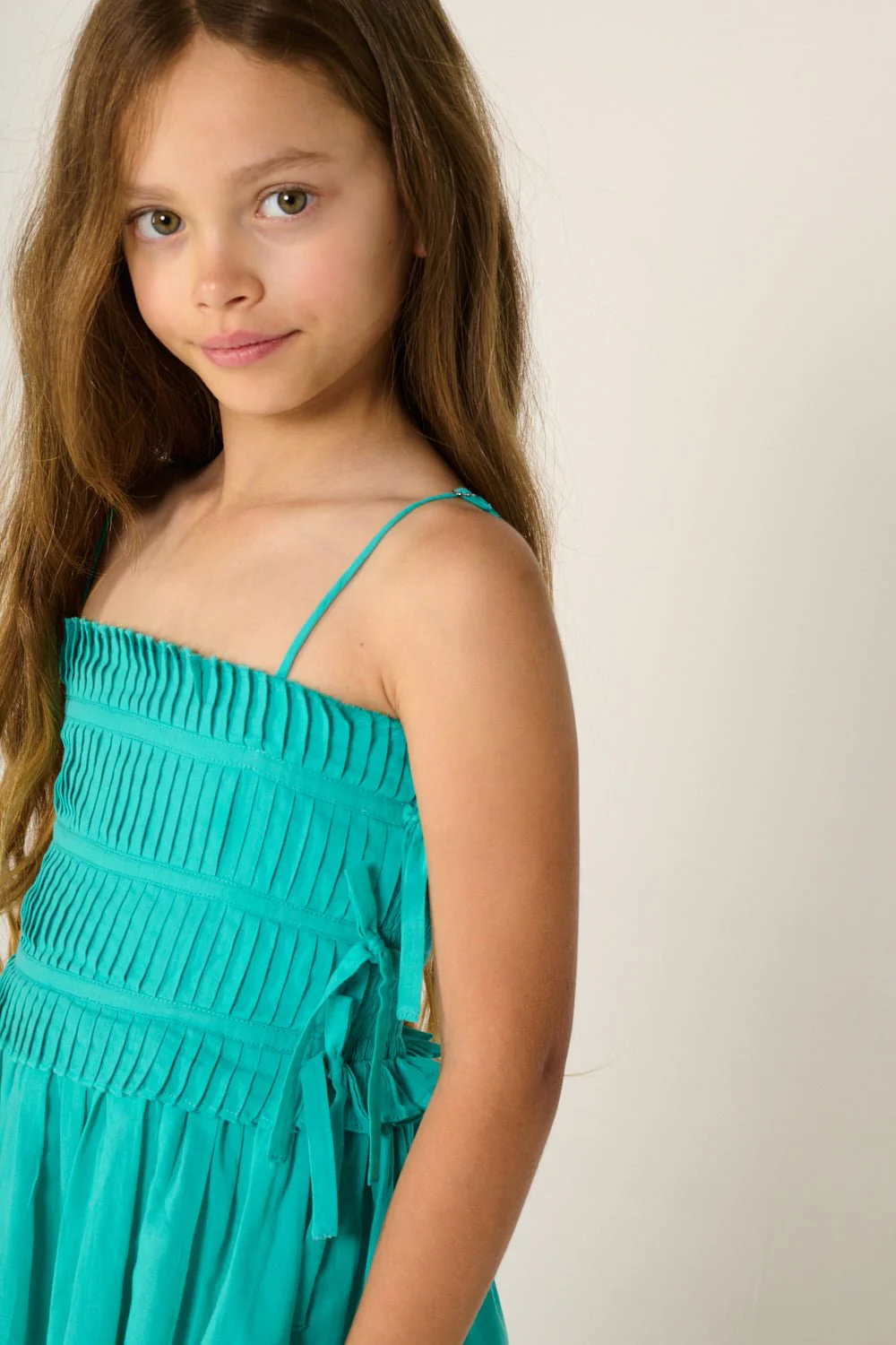 Mini Dress Elena for girls - Aqua - Image 2