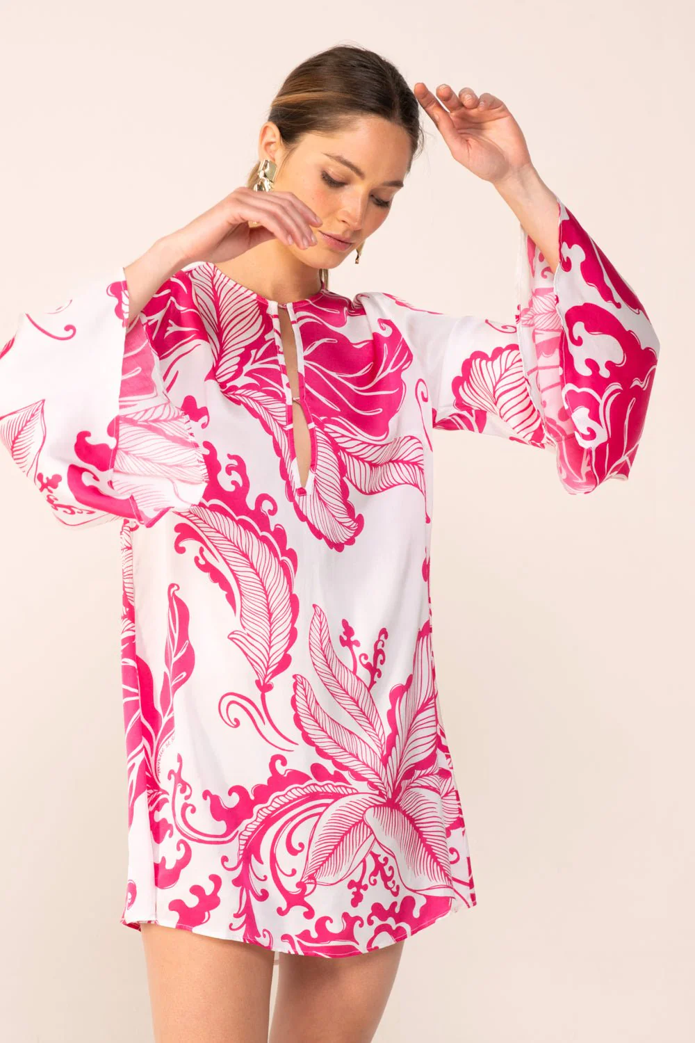 Mini Dress Gia - Pink Reef Wave - Image 2