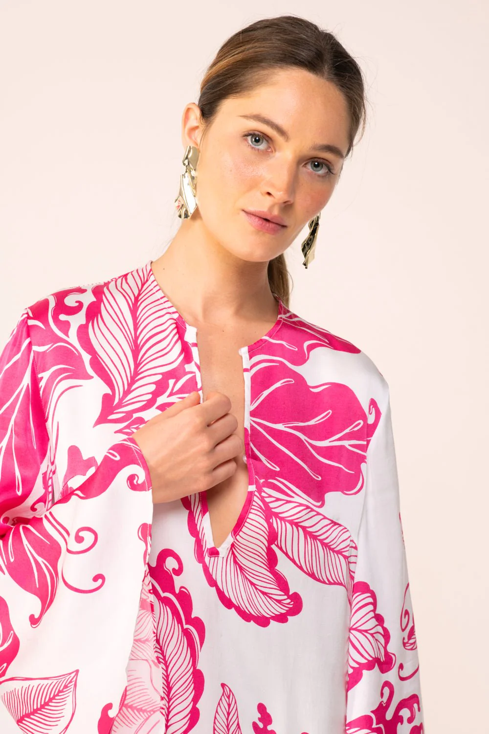 Mini Dress Gia - Pink Reef Wave - Image 3