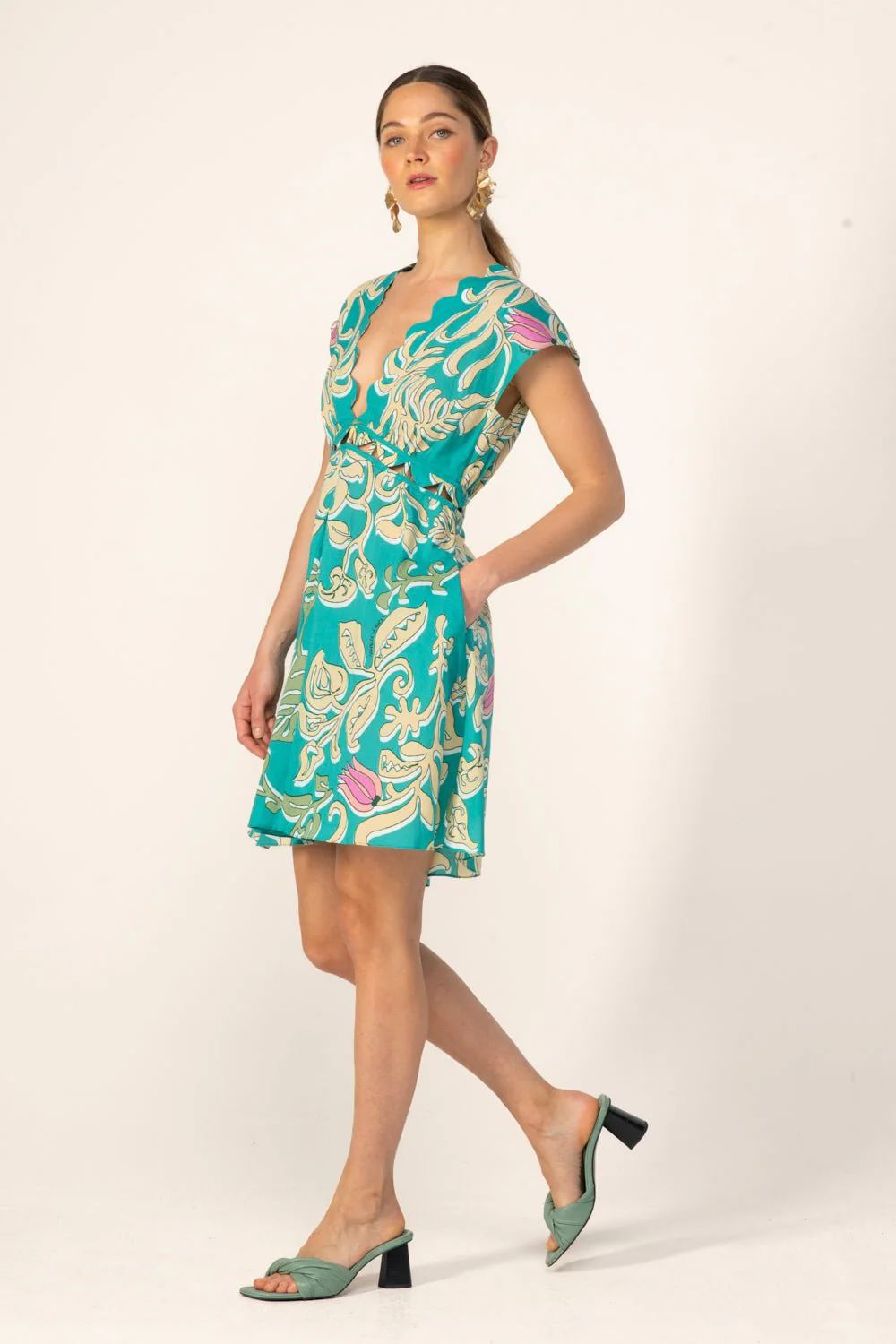 Mini Dress Hazel - Turquoise Ritual - Image 3