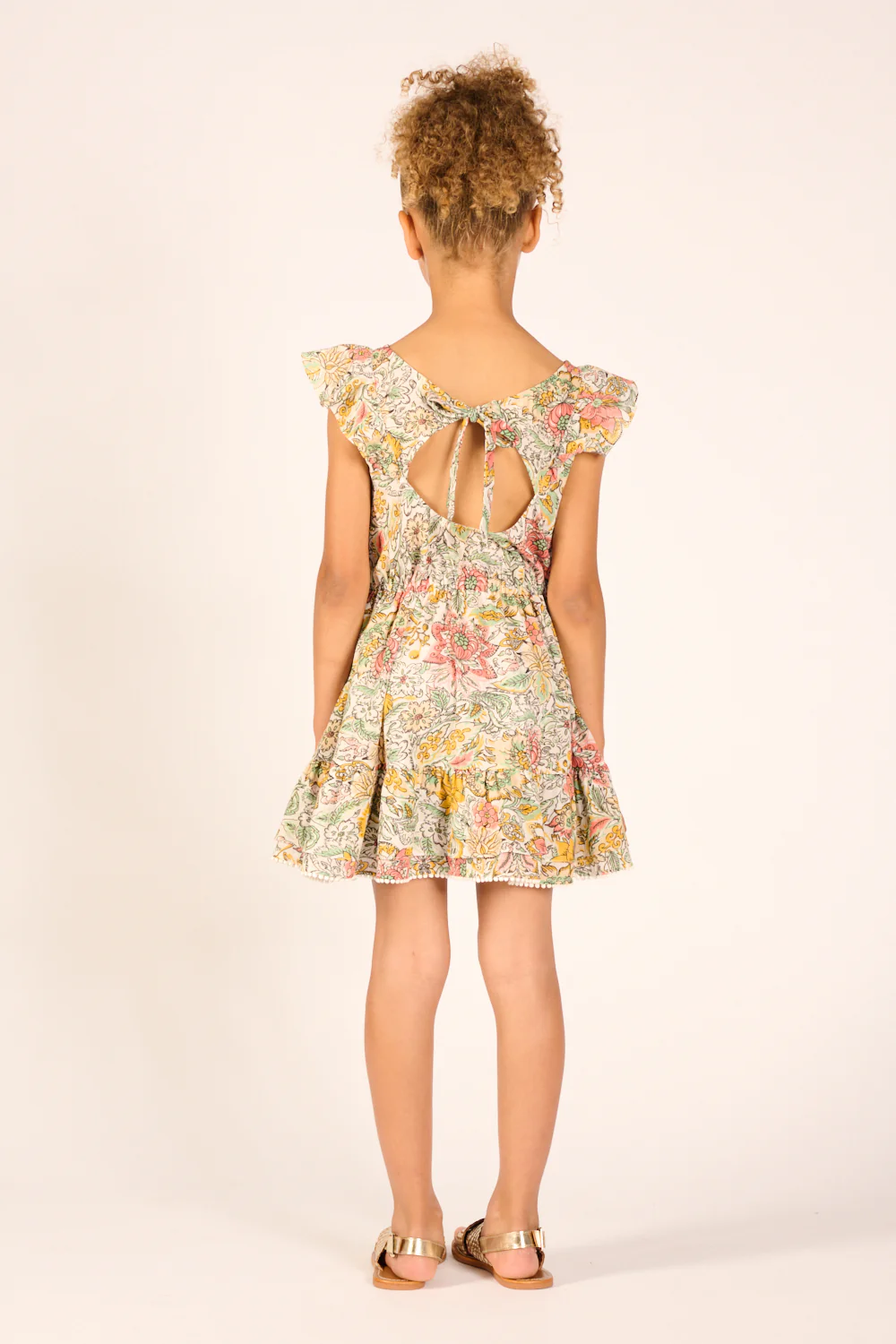 Mini Dress Kora for girls - Yellow Nusa - Image 4