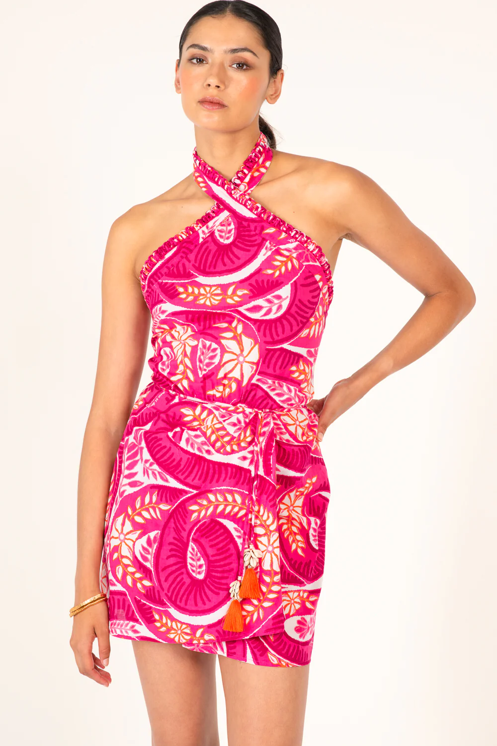 Mini Dress Manon - Pink Holy Snake