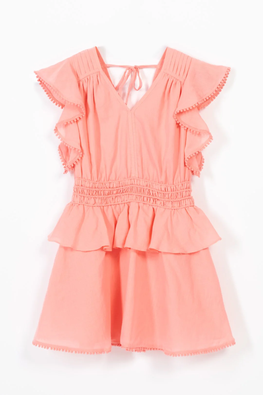 Mini Dress Noemi for girls - Warm Peach - Image 2