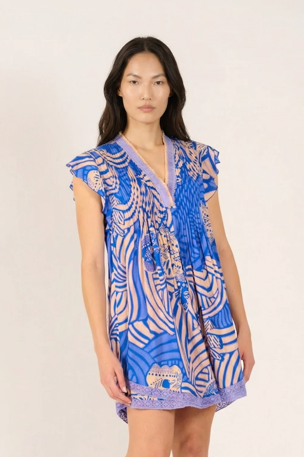 Mini Dress Sasha - Blue Japonism - Image 2